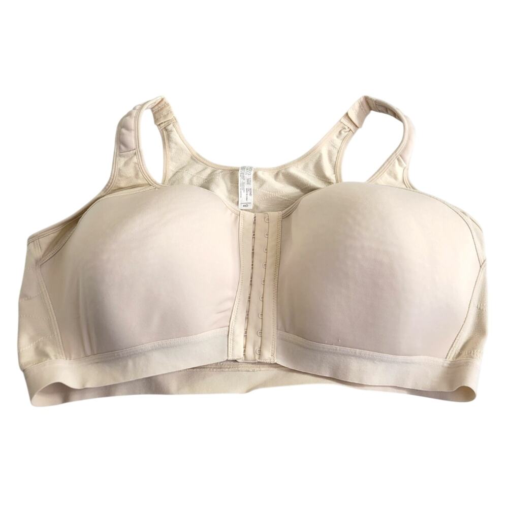 Leading Lady Lillian Beige Front Closure Seamless Wire Free Support Bra Size 44D